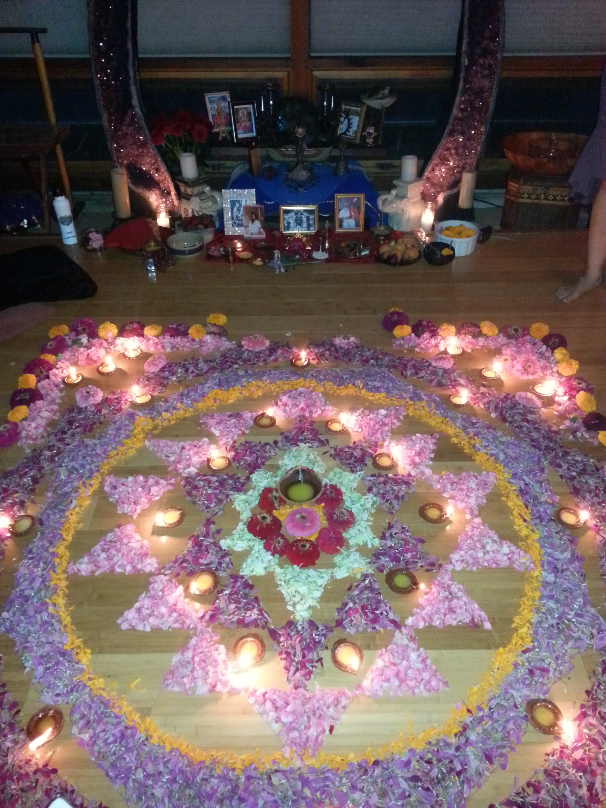 Yantra puja ceremony by Janice Craig in the Temple