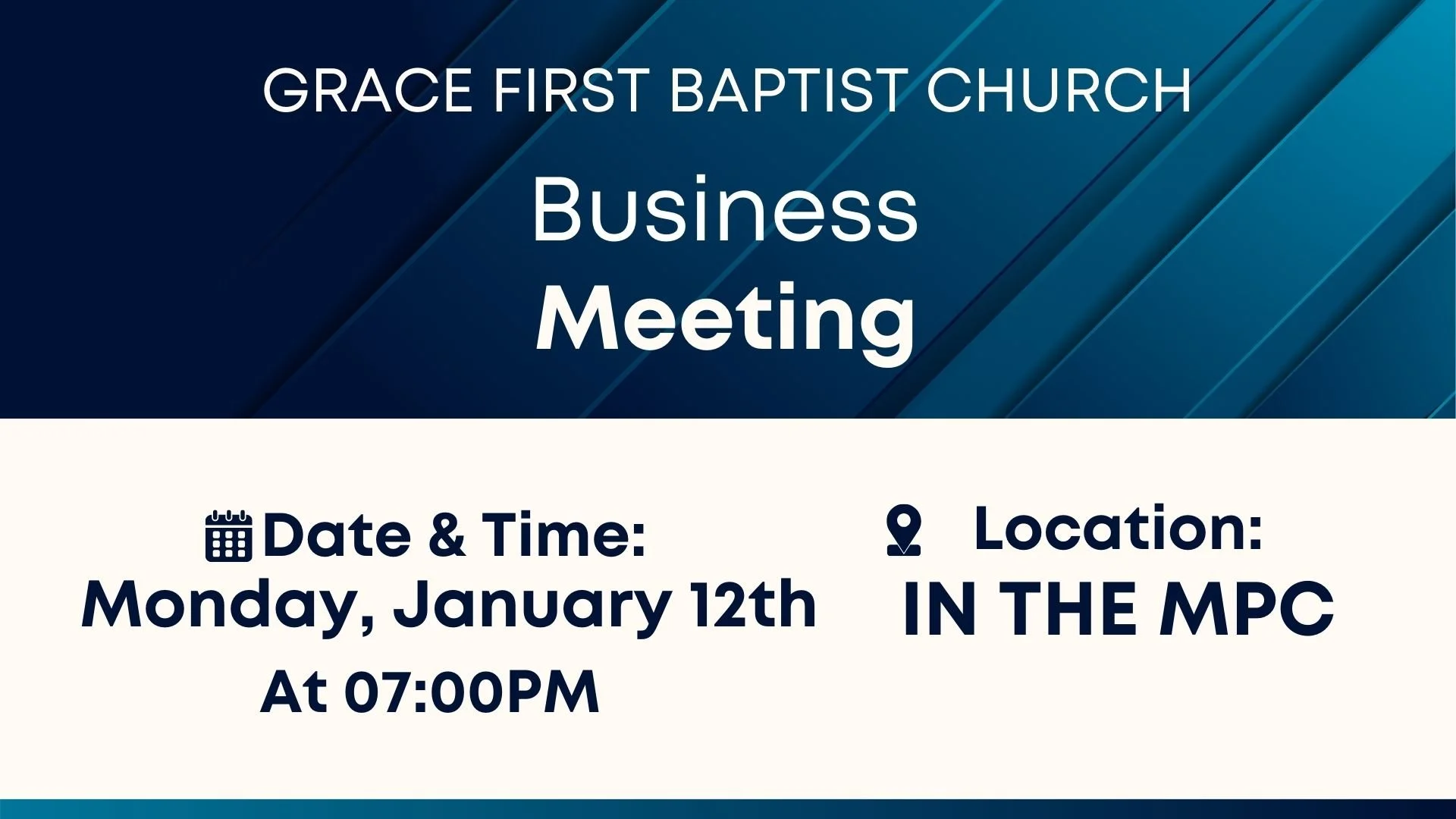 Monthly Business Meeting