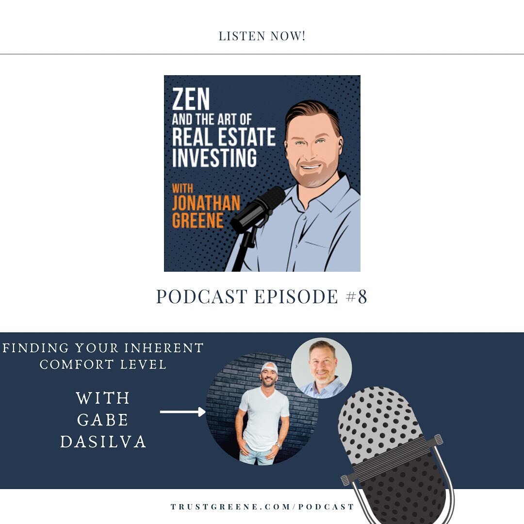 Finding Your Inherent Comfort Level with @realgabedasilva 
.
Episode 8 of my #podcast is out today everywhere you listen to #podcasts! In the real estate world, many new investors think about scaling before knowing what they're doing. Today&rsquo;s g