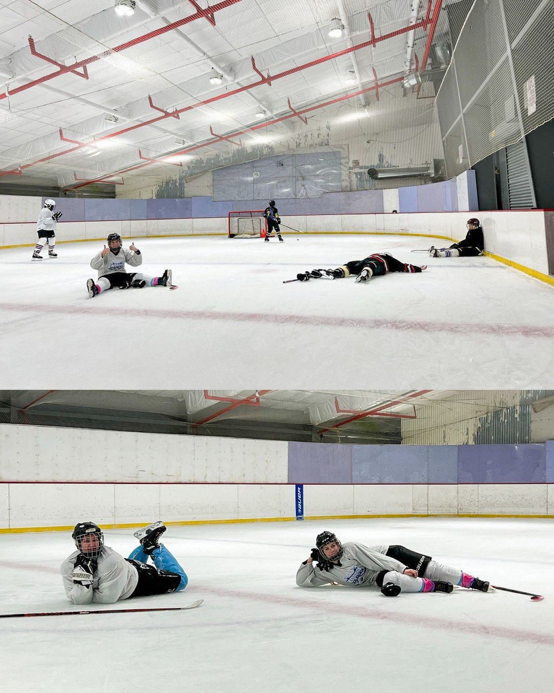 Saturday Developmental Clinic (+Scrimmage) started! No action shots this weekend... Sometimes when you get too much ice time, the only way to take a good break is just lay down on the ice! (And looking pretty while you're at it)

Next session: Clinic