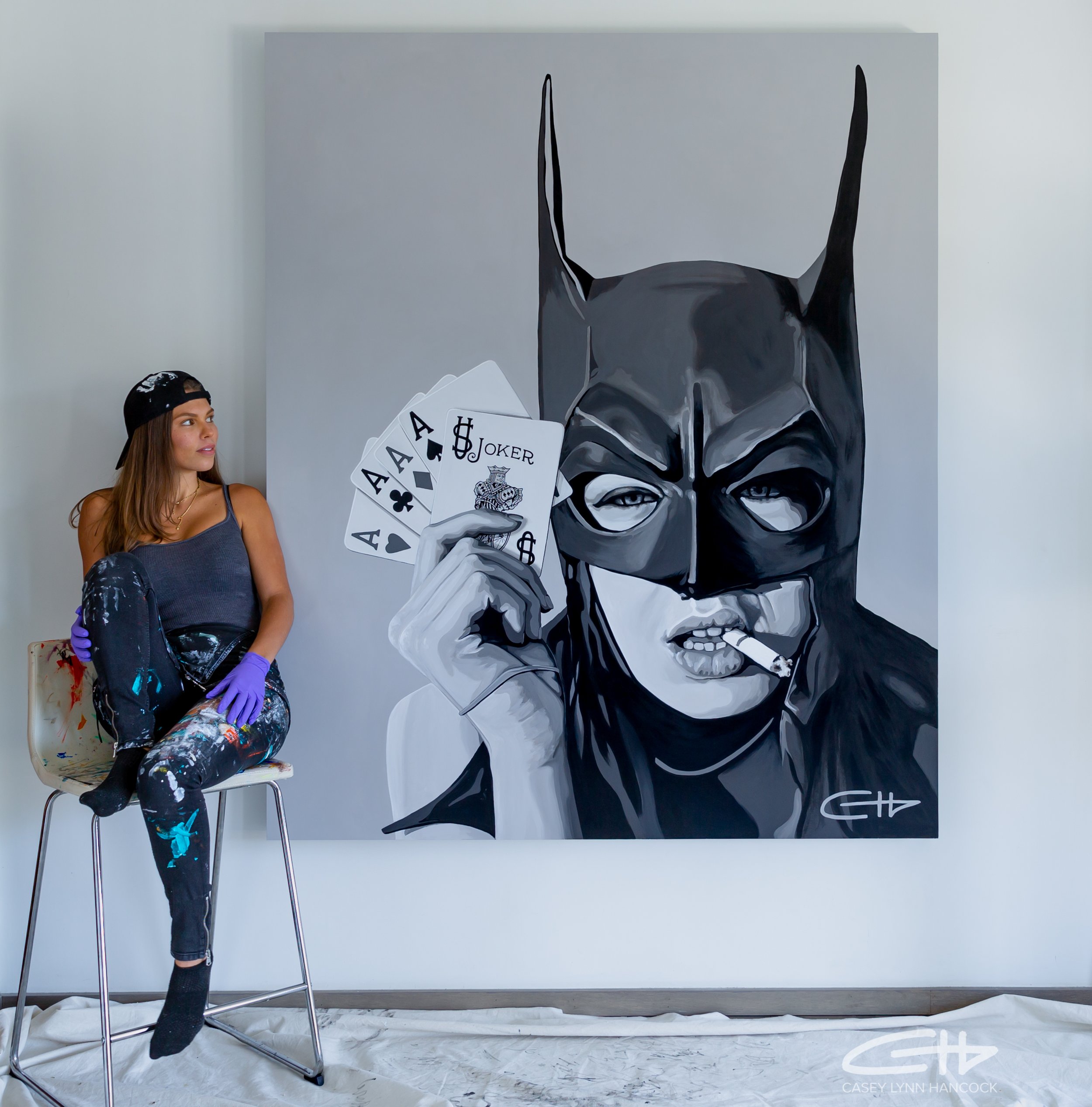 Batwoman Painting by Artist Casey Lynn Hancock — Casey Lynn Designs, Inc