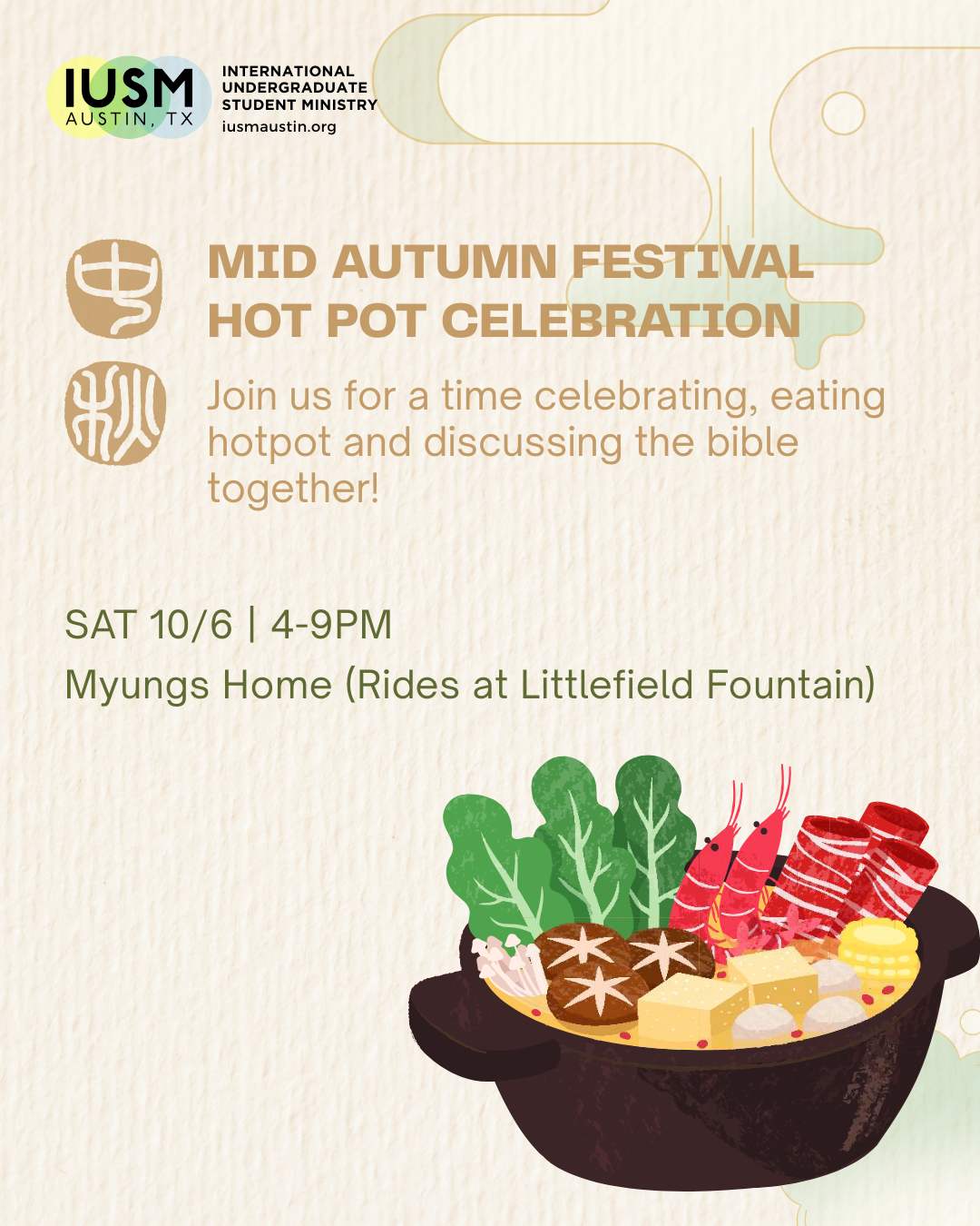 IUSM Mid Autumn Celebration and Bible Study and Hotpot