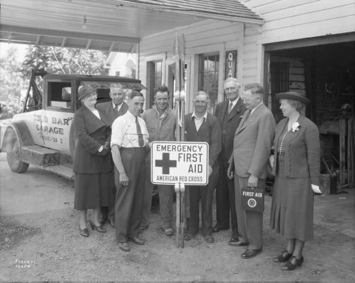 Early Emergency Medical Service was provided to the Valley by Red Cross Volunteers