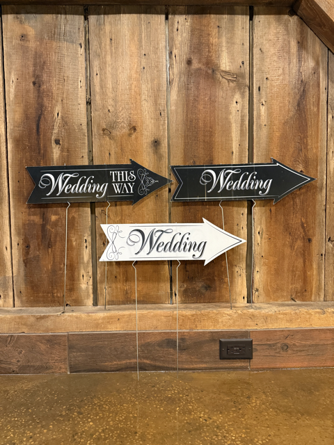 Black and White Wedding Arrows