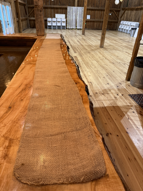 Dark Burlap Large Thread Runners