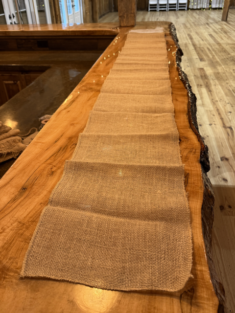 Light Burlap Small Thread Runners