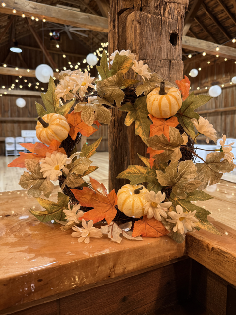 Autumn Wreath with Pumpkins