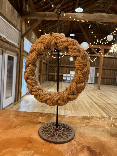 Knotted Wreath on Stand