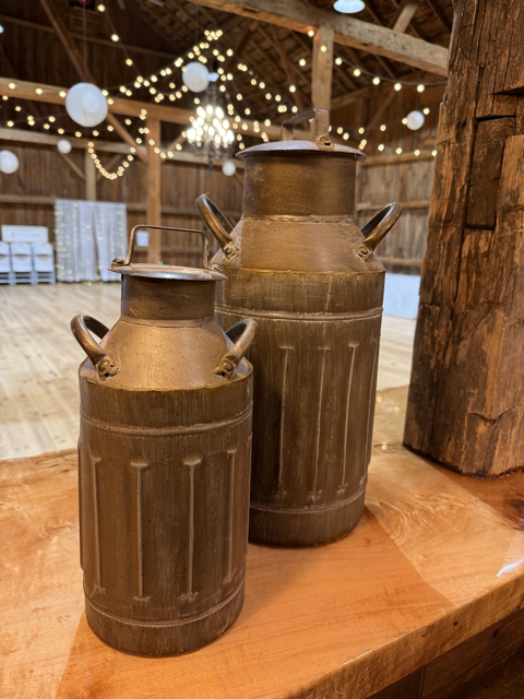 Metal Milk Jugs (small and large)