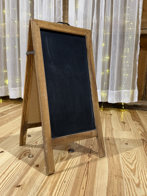 Wood A-frame Chalkboard Sign