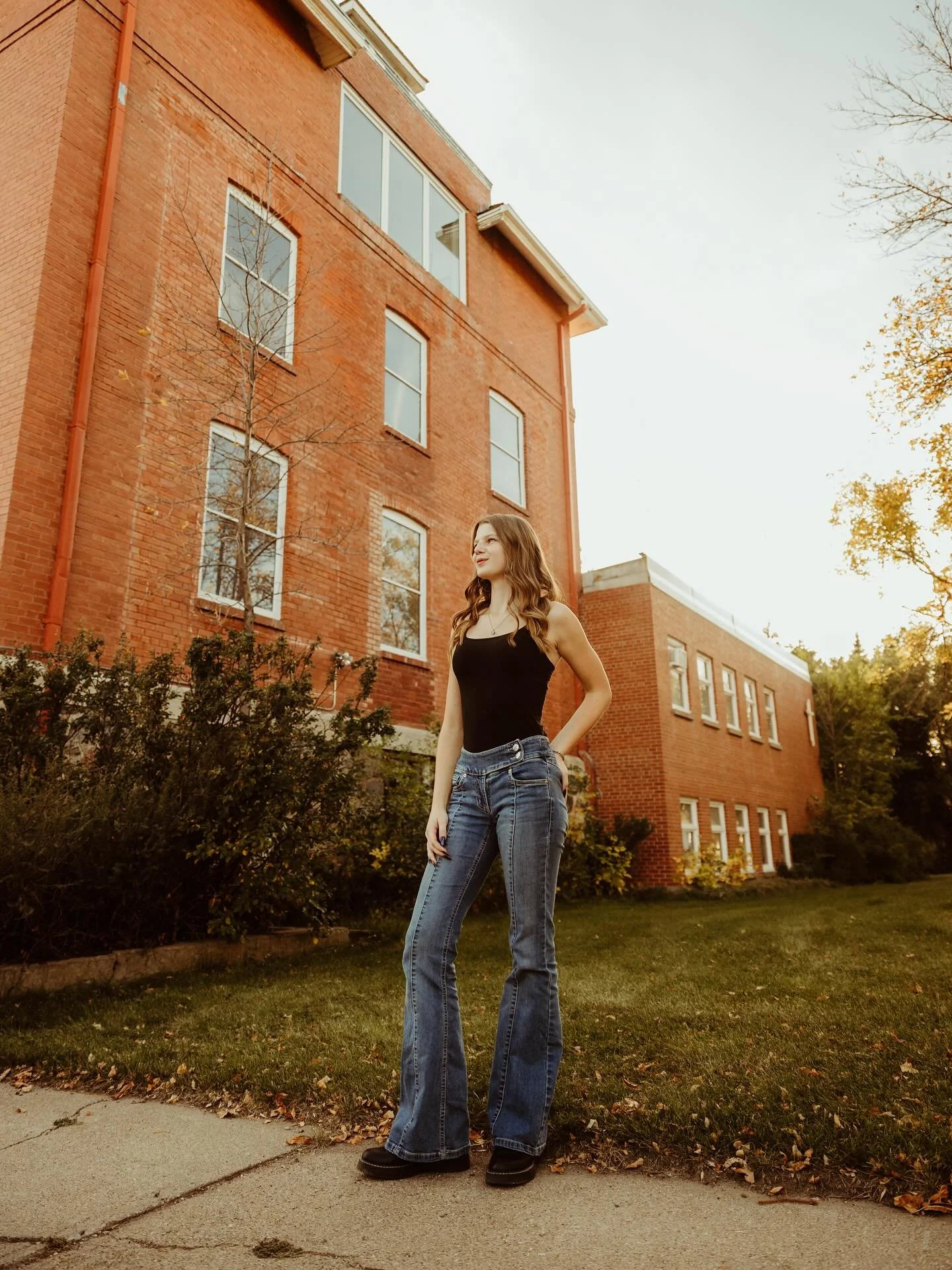Celebrating the start of October with Harper&rsquo;s grad casual! 🍁