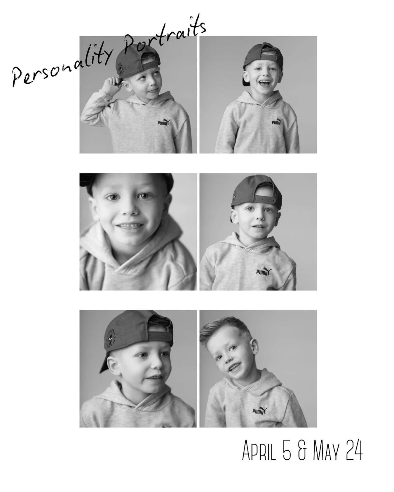 ✨ Personality Portraits ✨ 

Join me in the studio to capture some adorable black and white photos of your kids being themselves!

Two dates available: April 5 and May 24

10 minute sessions. Pricing starting at $129+tax for 6 digital images. 

✨ Link