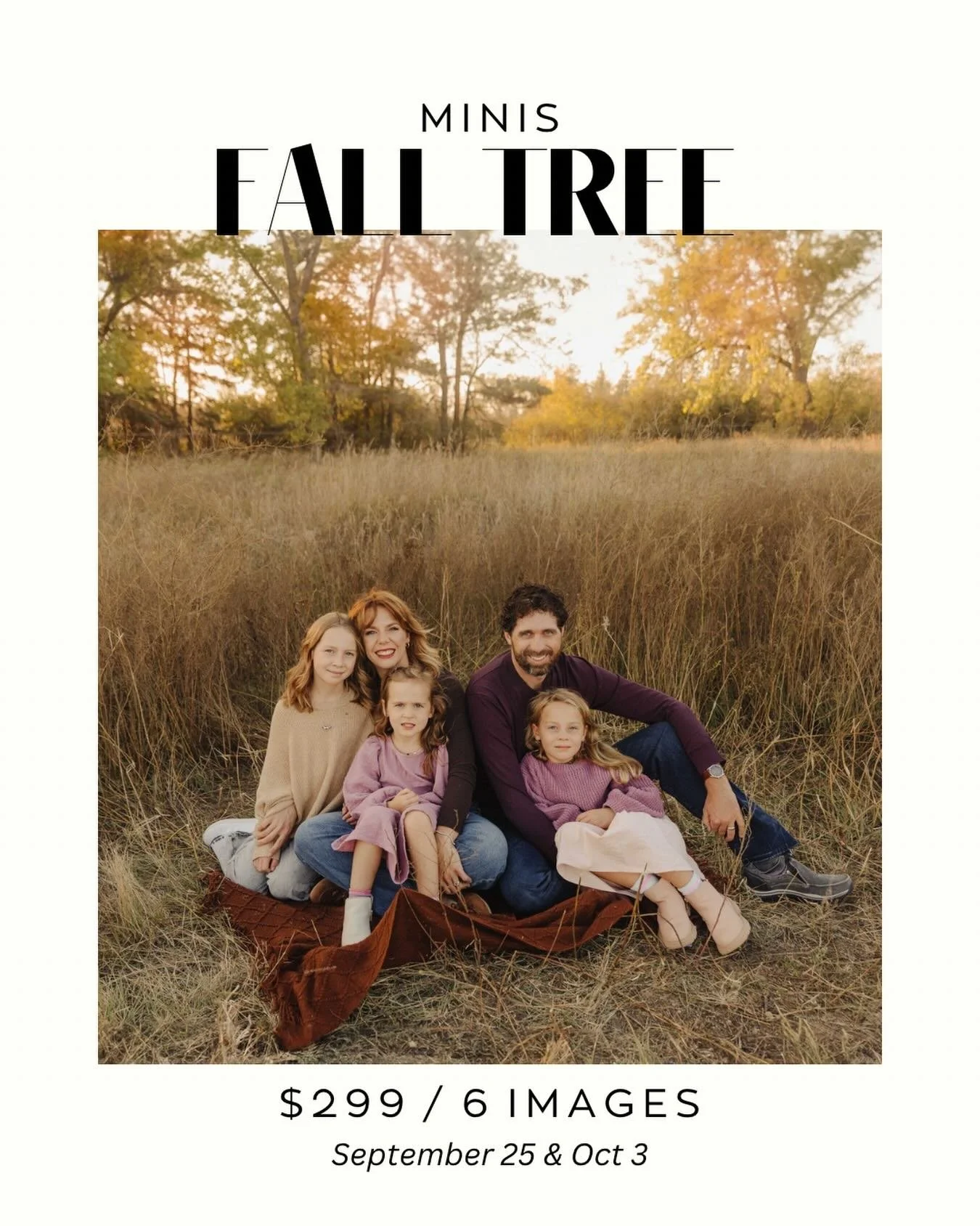 Hi Friends!

Looking 👀 at my calendar, I have a couple spots left for family sessions this summer and that is all my availability until Fall.

Just a reminder that all fall shoots are open for booking!

There are 3 Lake Minis still available, four f