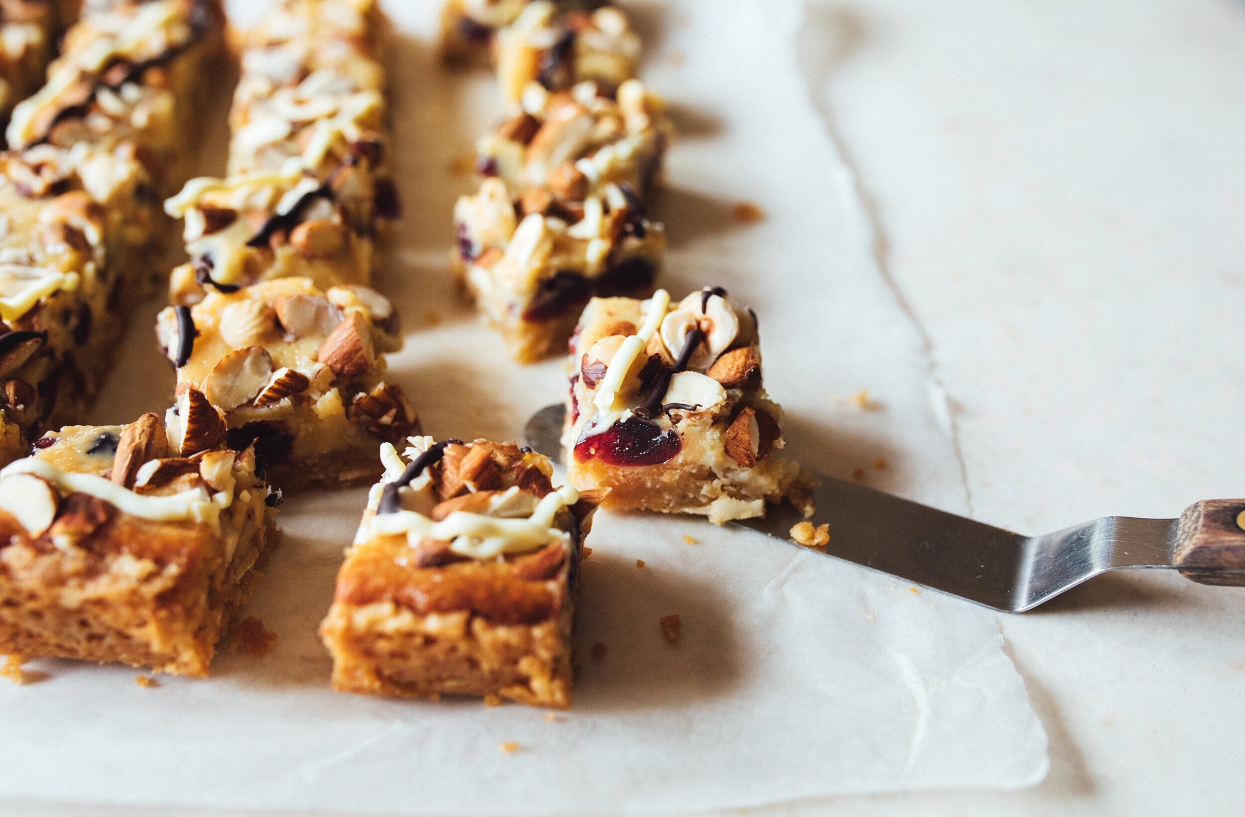 Hazelnut, Cranberry &amp; Almond Slice