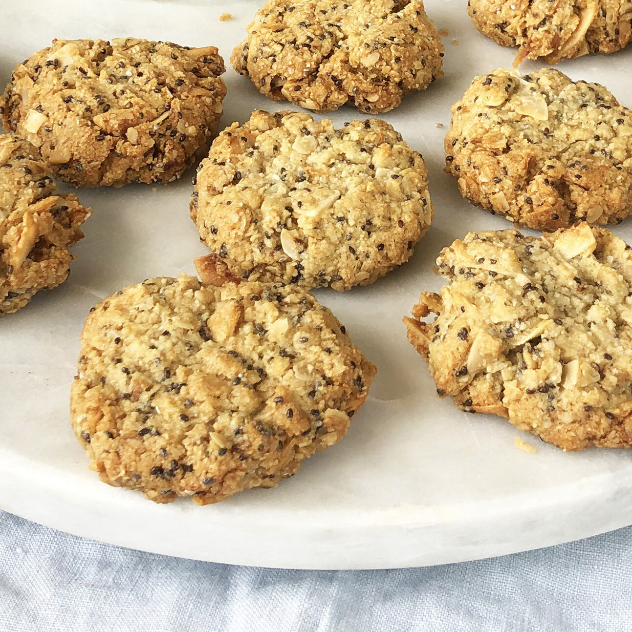 Anzac Biscuits with Coconut &amp; Chia