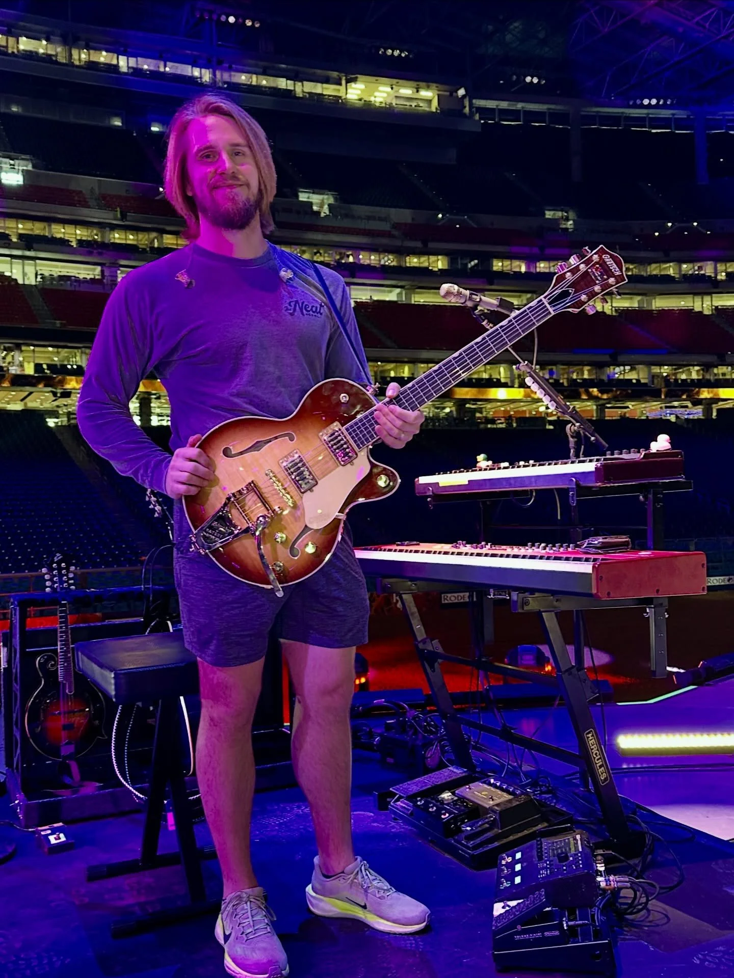 I&rsquo;m so excited to be working with @officialgretsch. This killer Broadkaster Jr LX will be my main touring electric this year! It is a blast to play, looks amazing under the lights, and is a perfect instrument to tackle my pile of hotel room ove