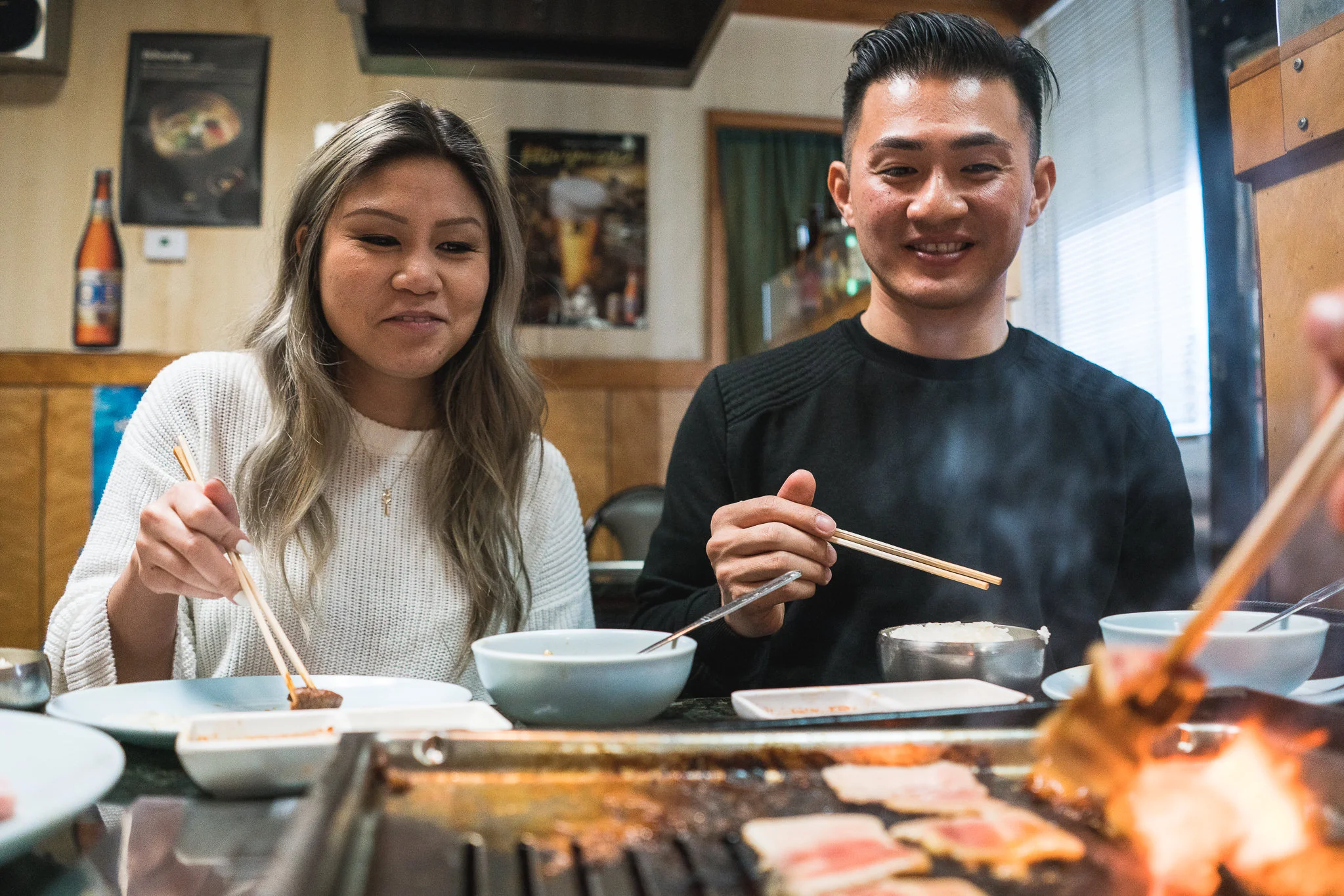 We witnessed the joy and love between Cindy and Jimmy throughout this trip, but nothing compares to the anticipation of Korean BBQ being grilled.