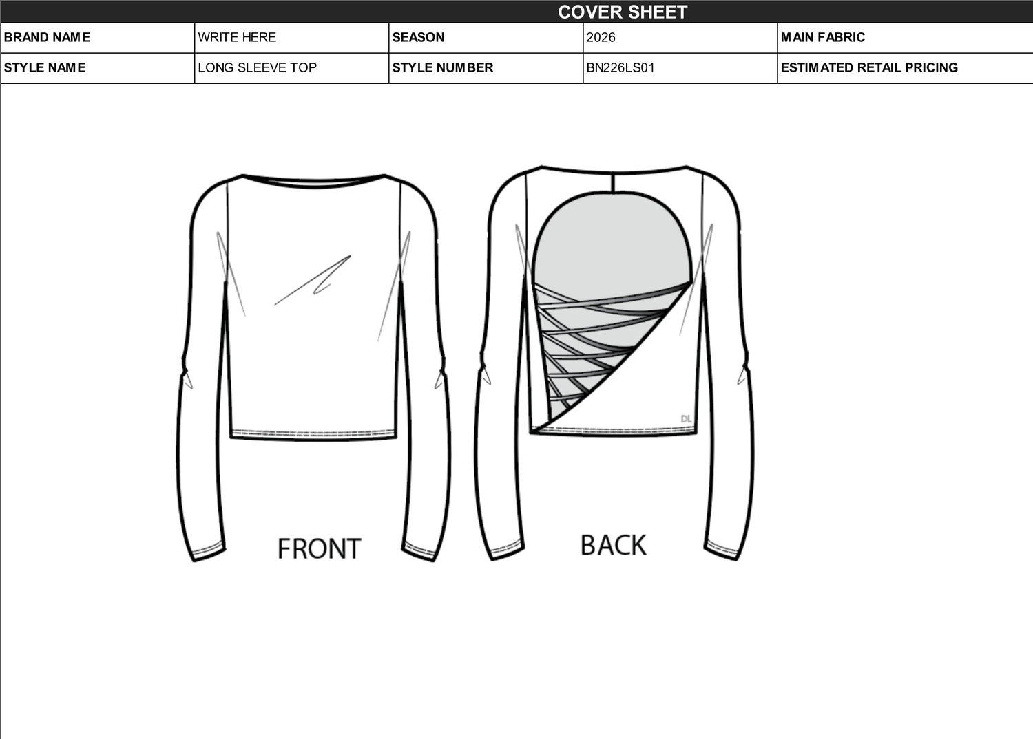 Clothing Tech Pack Example | Real Garment Spec Breakdown | BOMME STUDIO