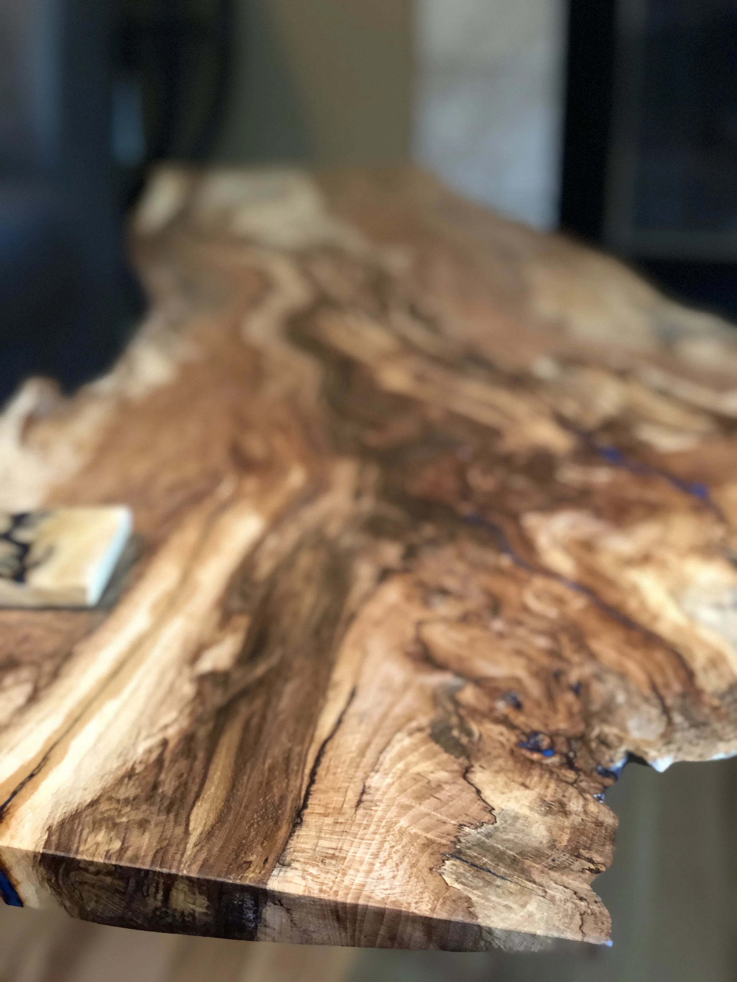 Live Edge Beech Wood Coffee Table