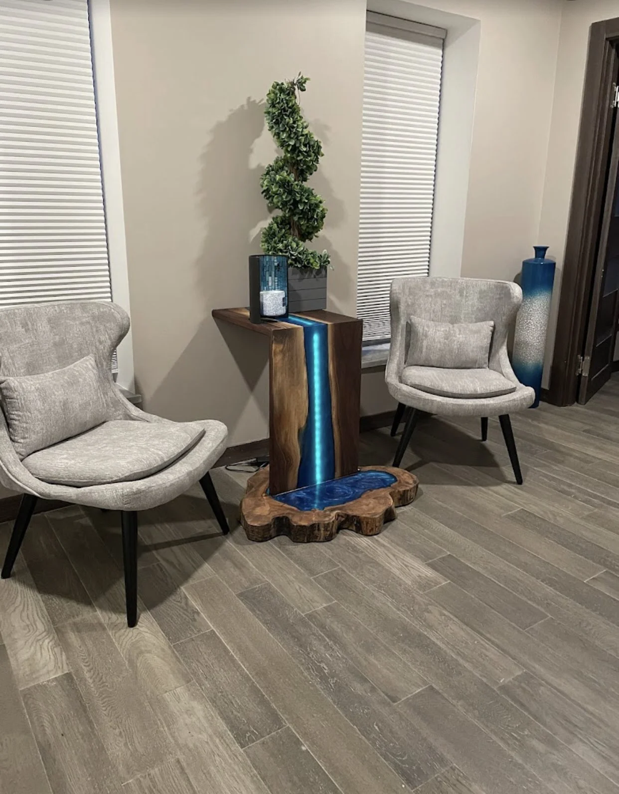 Image of Black Walnut Waterfall River End Table