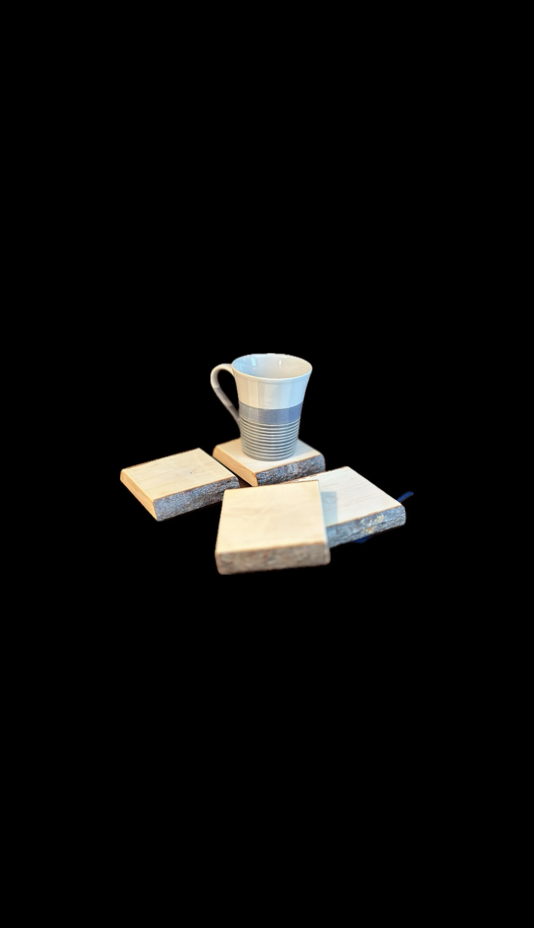 Live Edge Poplar Coasters (set of 4)