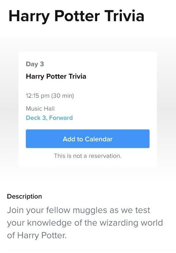 Harry Potter Trivia for unvaccinated guests