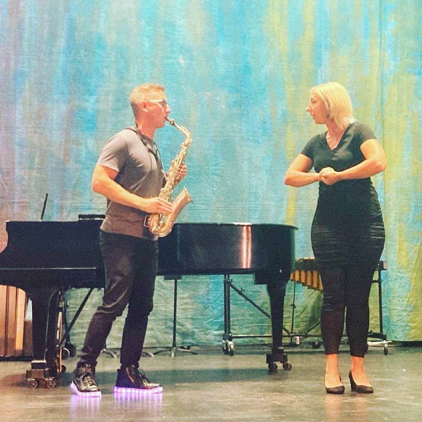Throwback to performing @marabama&rsquo;s work The Clockmaker&rsquo;s Doll this summer at @newmusiconthebayou!
💃🏼🎷
#duo #voice #saxophone #sax #sing #singer #actor #stage #perform #performance #louisiana #neworleans #neworleansmusicians #neworlean