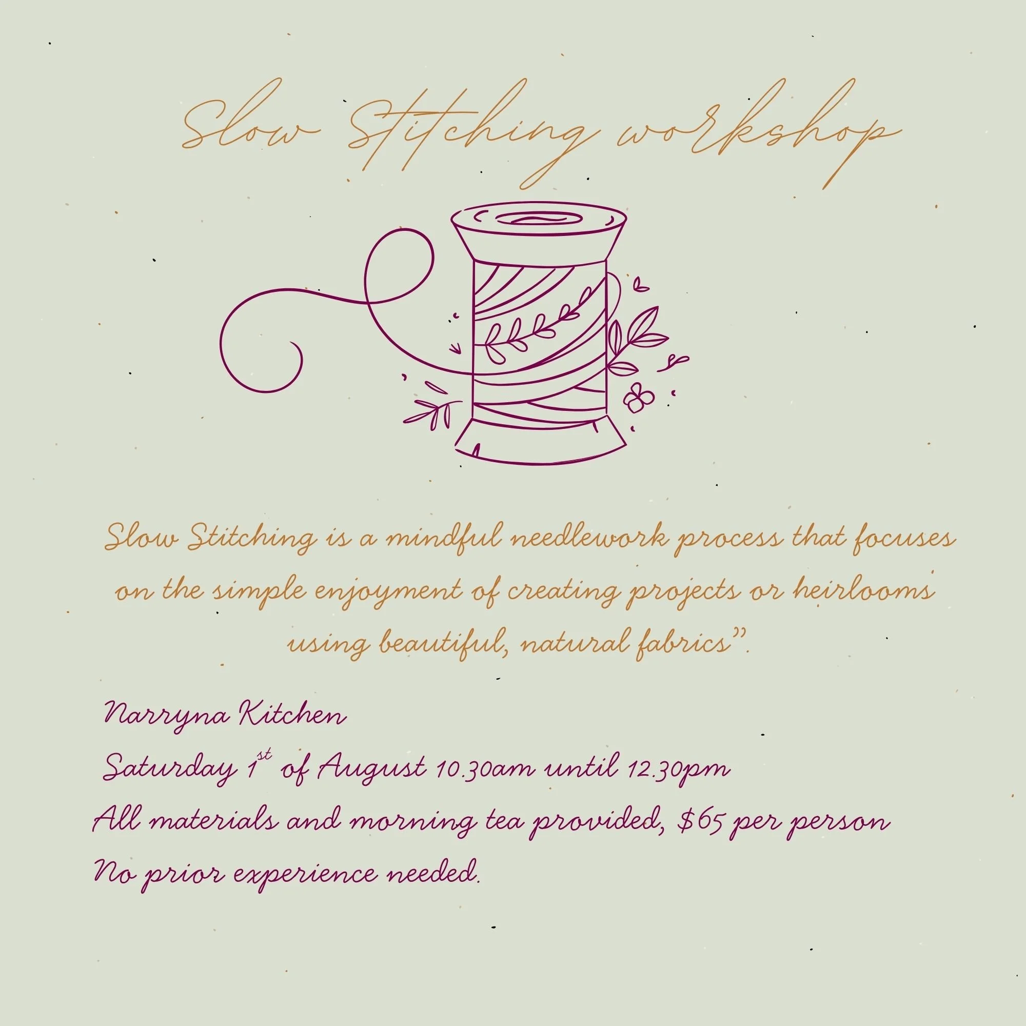 Slow Stitching Workshop