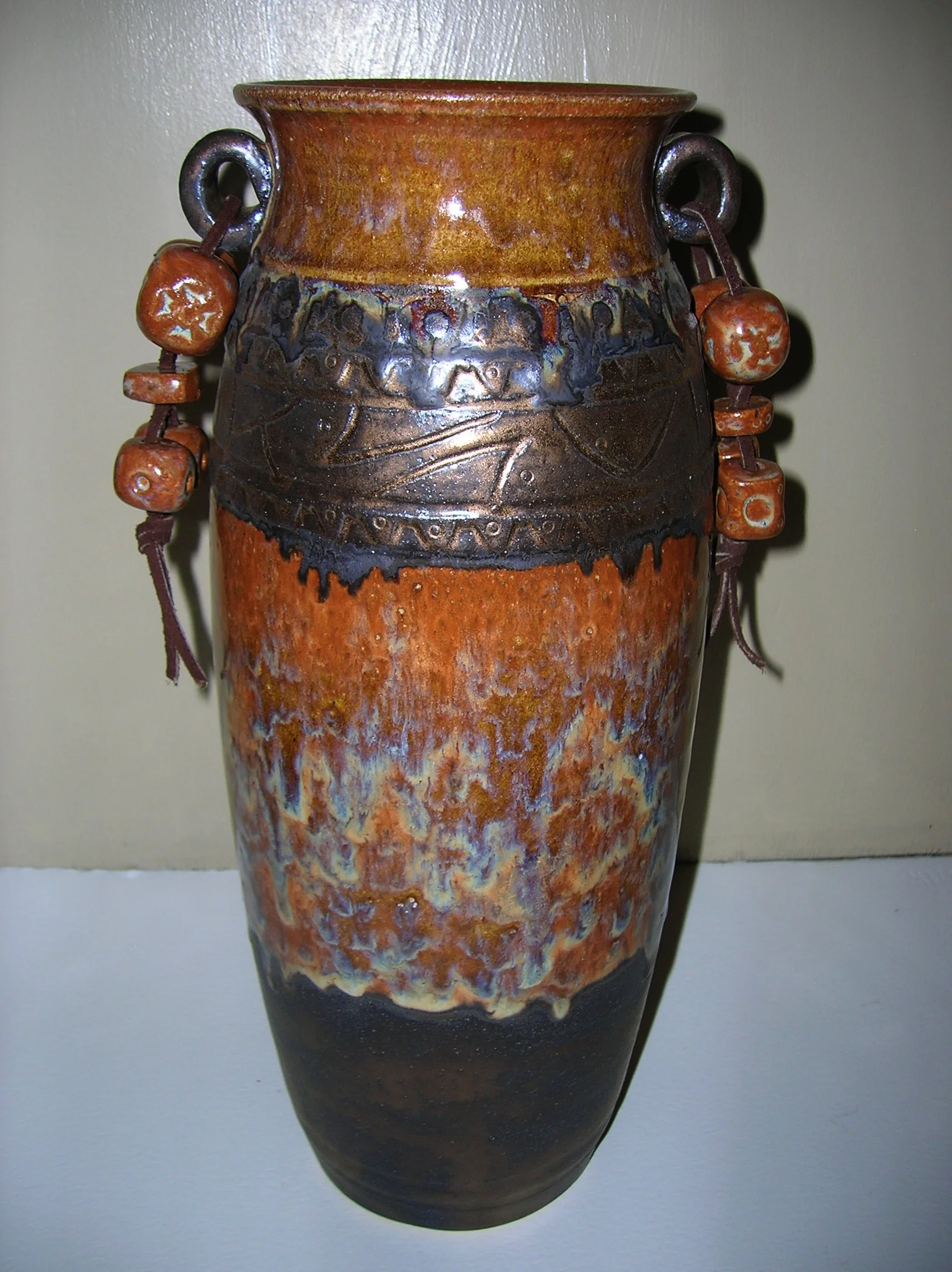  $100.00  14 “ Carved w/handmade beads 