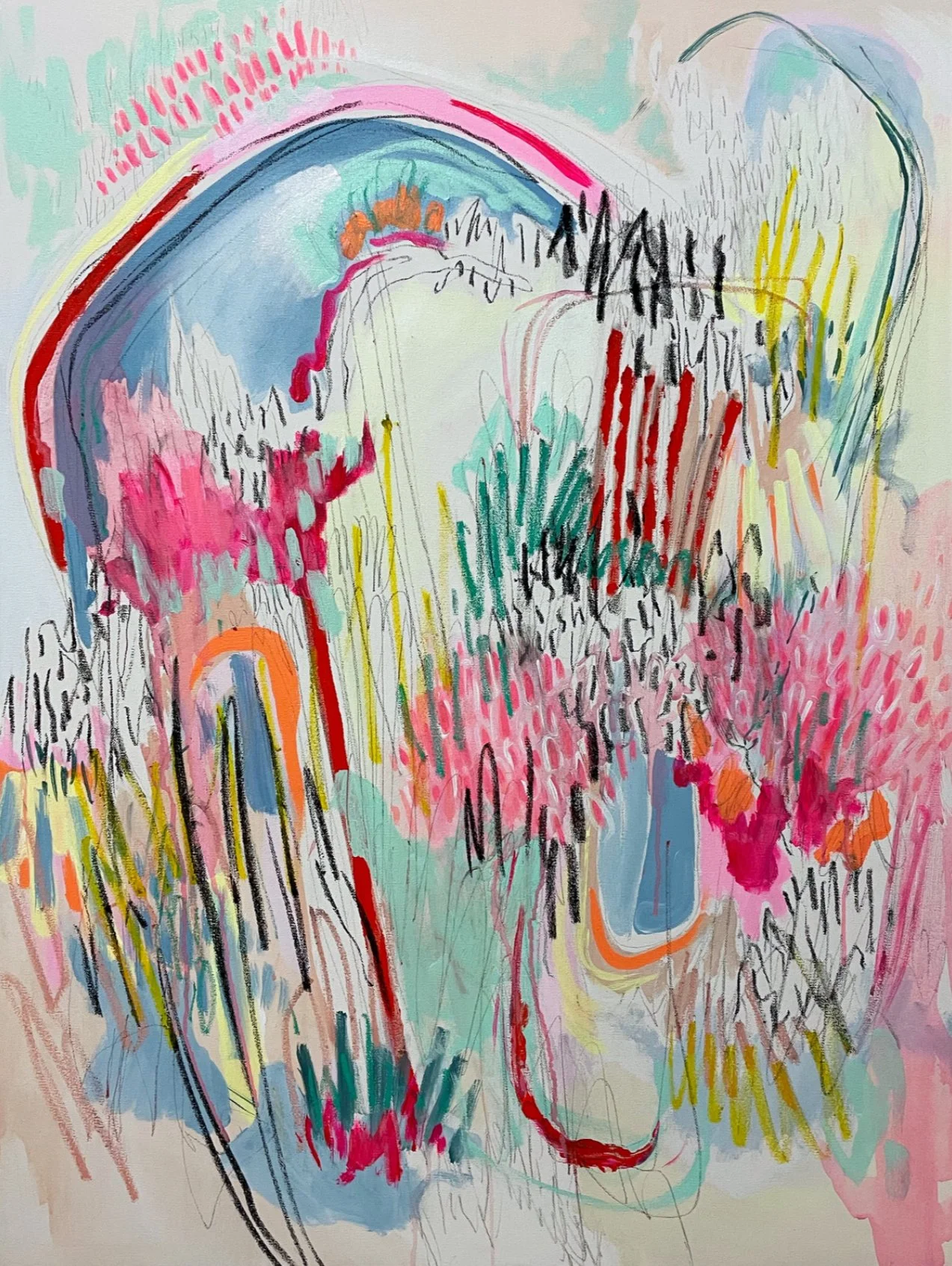 "Stasis" | Mixed media on canvas | 40in x 30in