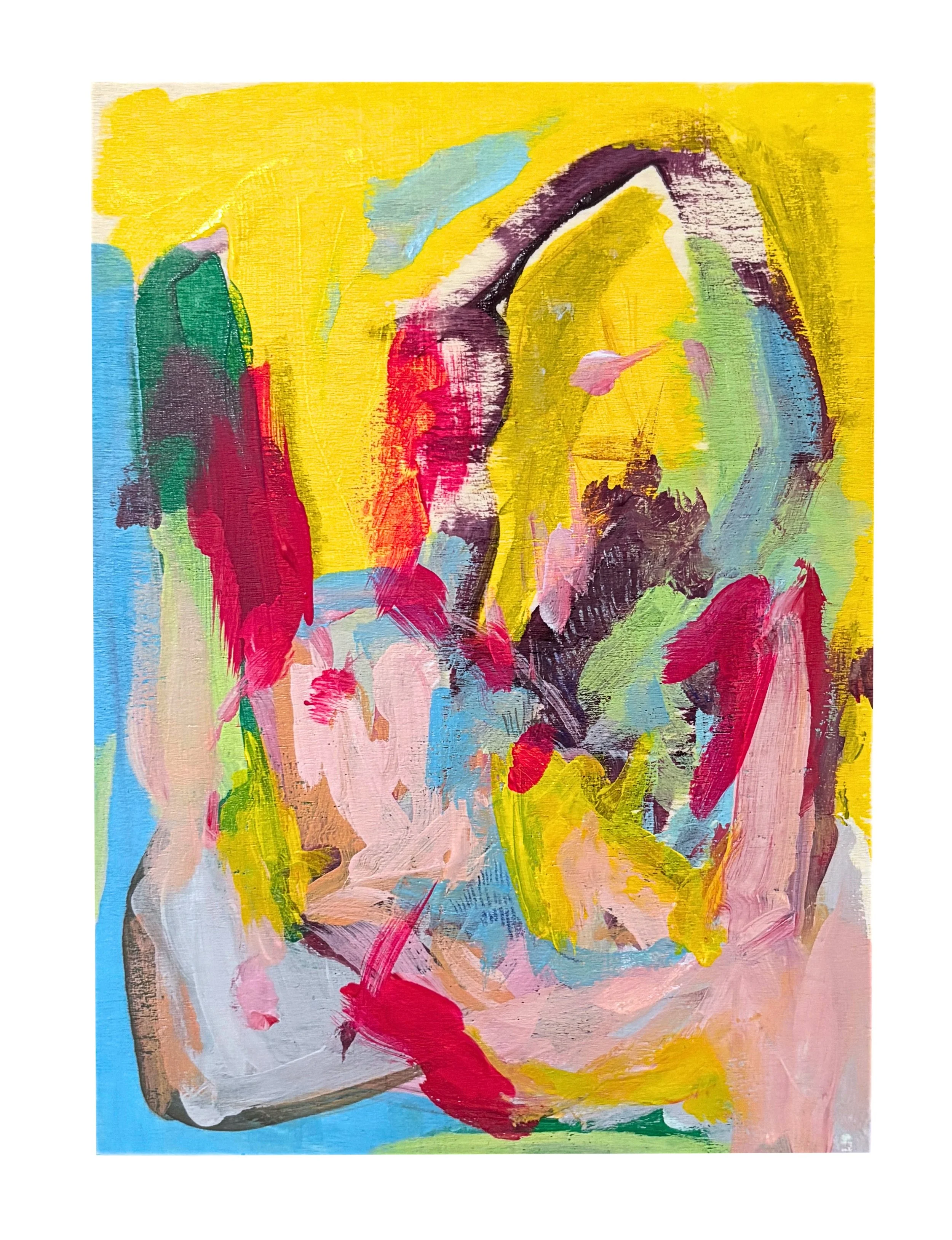 "Mid-morning Meditations No.1" | Acrylic on wood panel | 5in x 7in