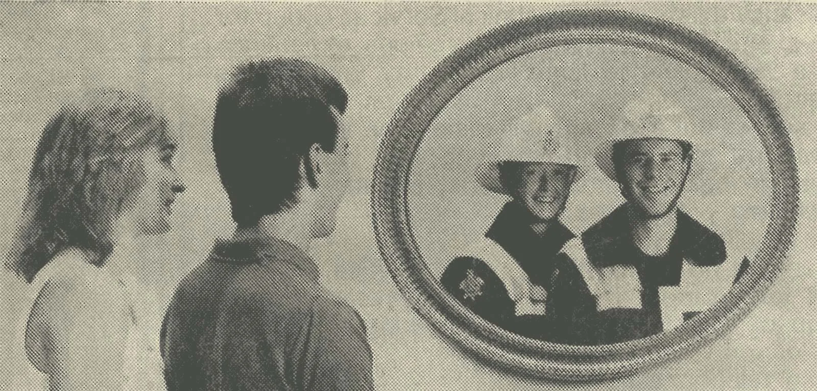 Image used in advertisement recruiting women and men firefighters in the Sun newspaper in 1989.