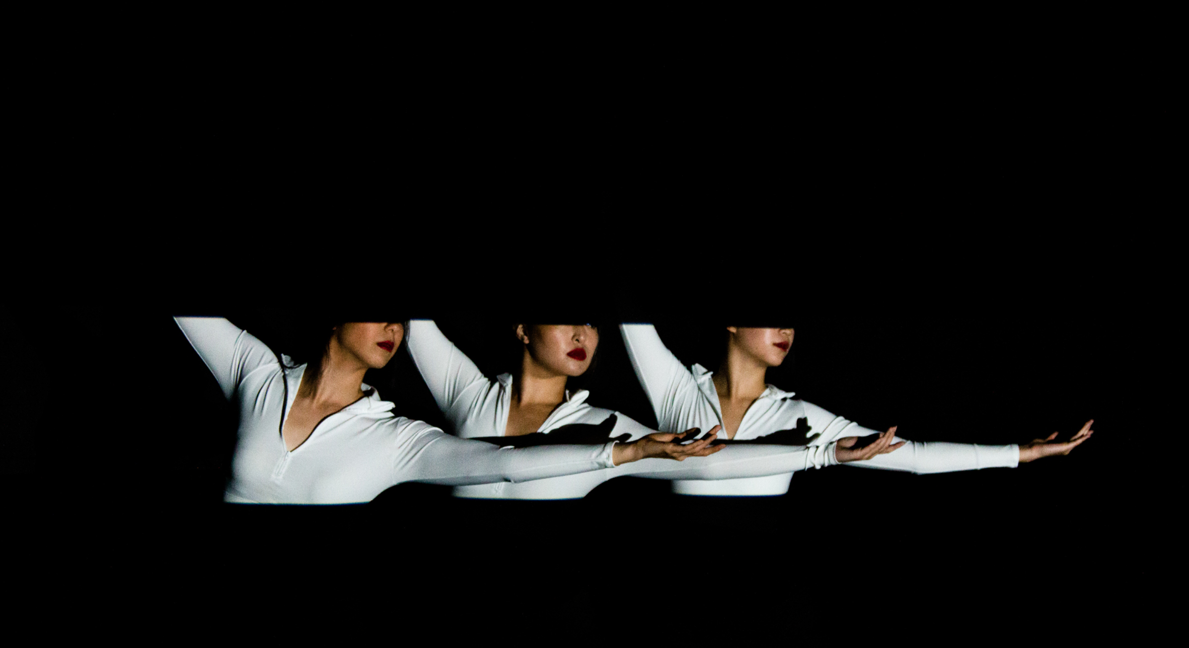 Frame Figure ground compositions animated through projected light highlight specific movements of choreography, as these three dancers move in and out of each others’ frames. Shot May 2018 Live Performance location - Evoke Dance Studio Dancers - Joann Hsu, Jaclyn Wang, and Nina Wang Creative Directors - Erin Cuevas, Philip Lu, and Joy Dayaw Choreographers - Phillip Lu, Joy Dayaw Producers - Erin Cuevas, Jana Masset Collatz, Jan Collatz, Joy Dayaw, and Philip Lu Editor - Luke Kraman Director of Photography and Colorist - Philips Shum First Assistant Camera - Mark Armenta Gaffer - Jamers Suter