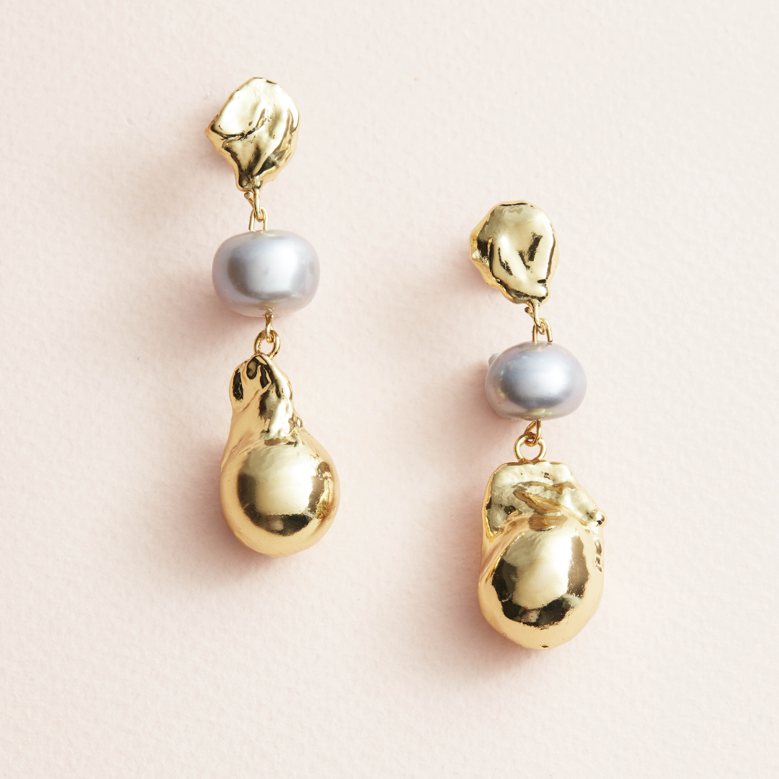 Baroque Pearl Earrings — GOLDMINE