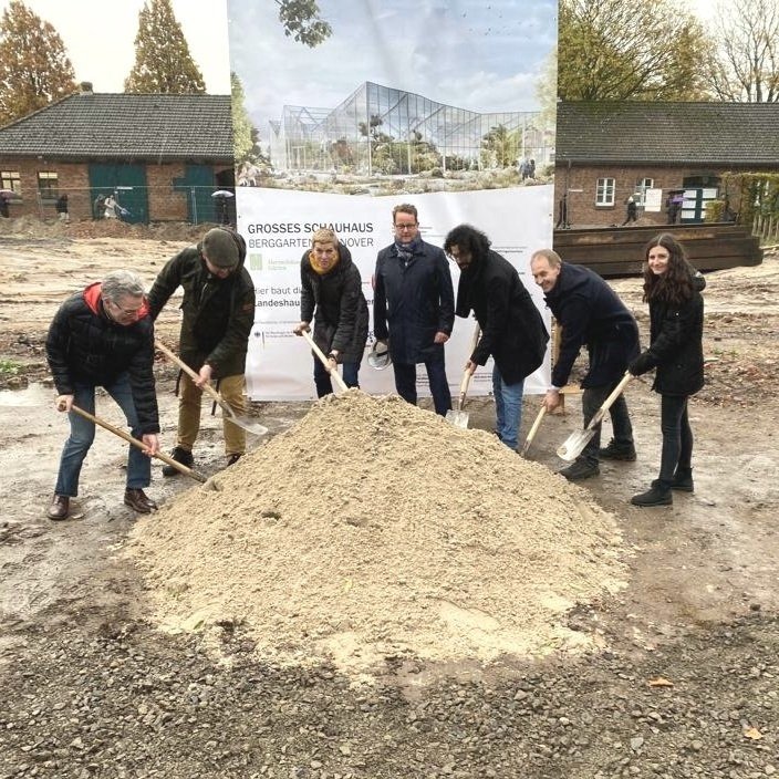 Schauhaus im Berggarten - Spatenstich