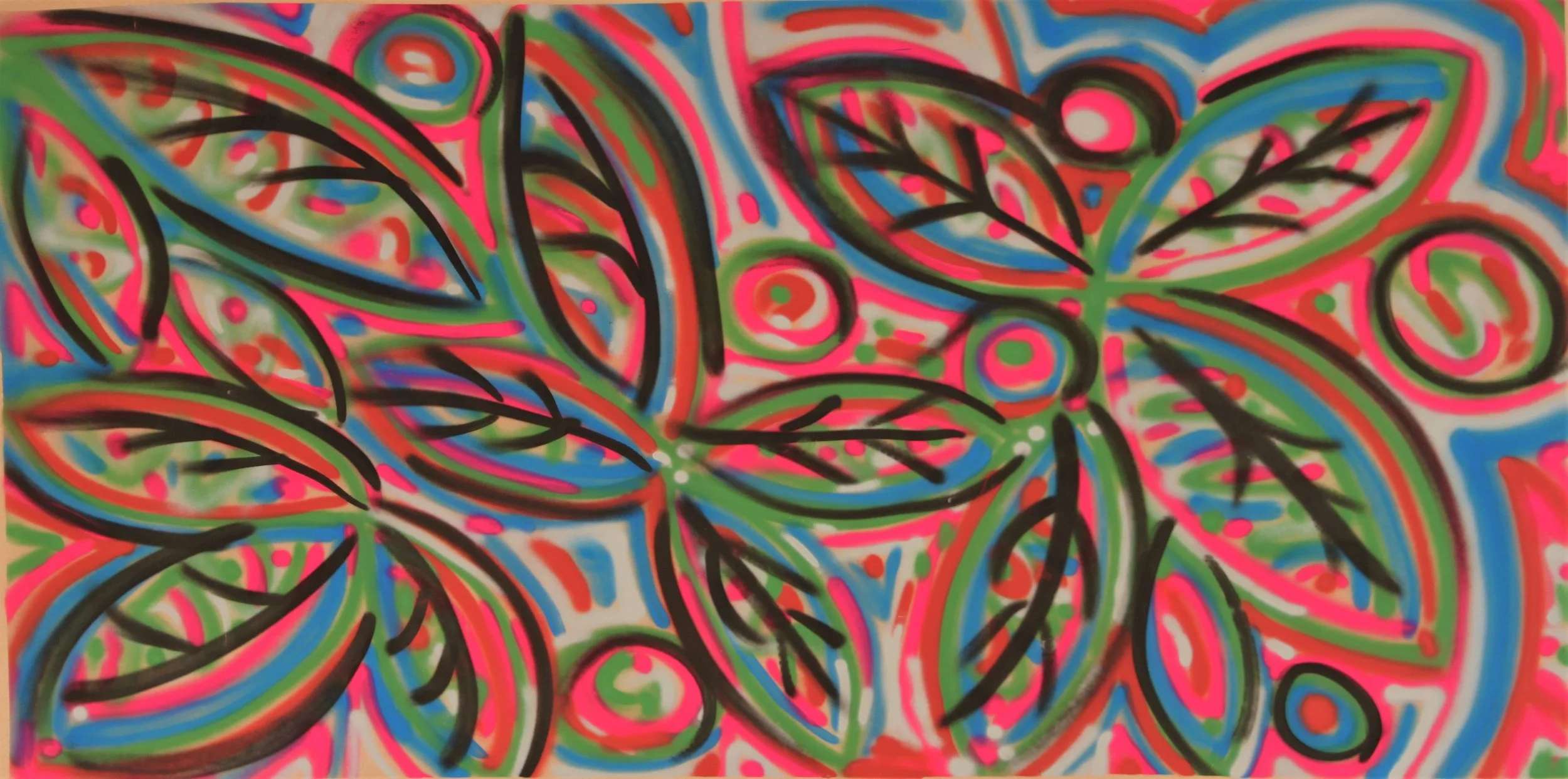 180 x 90 Acry Spray on Paper 2014