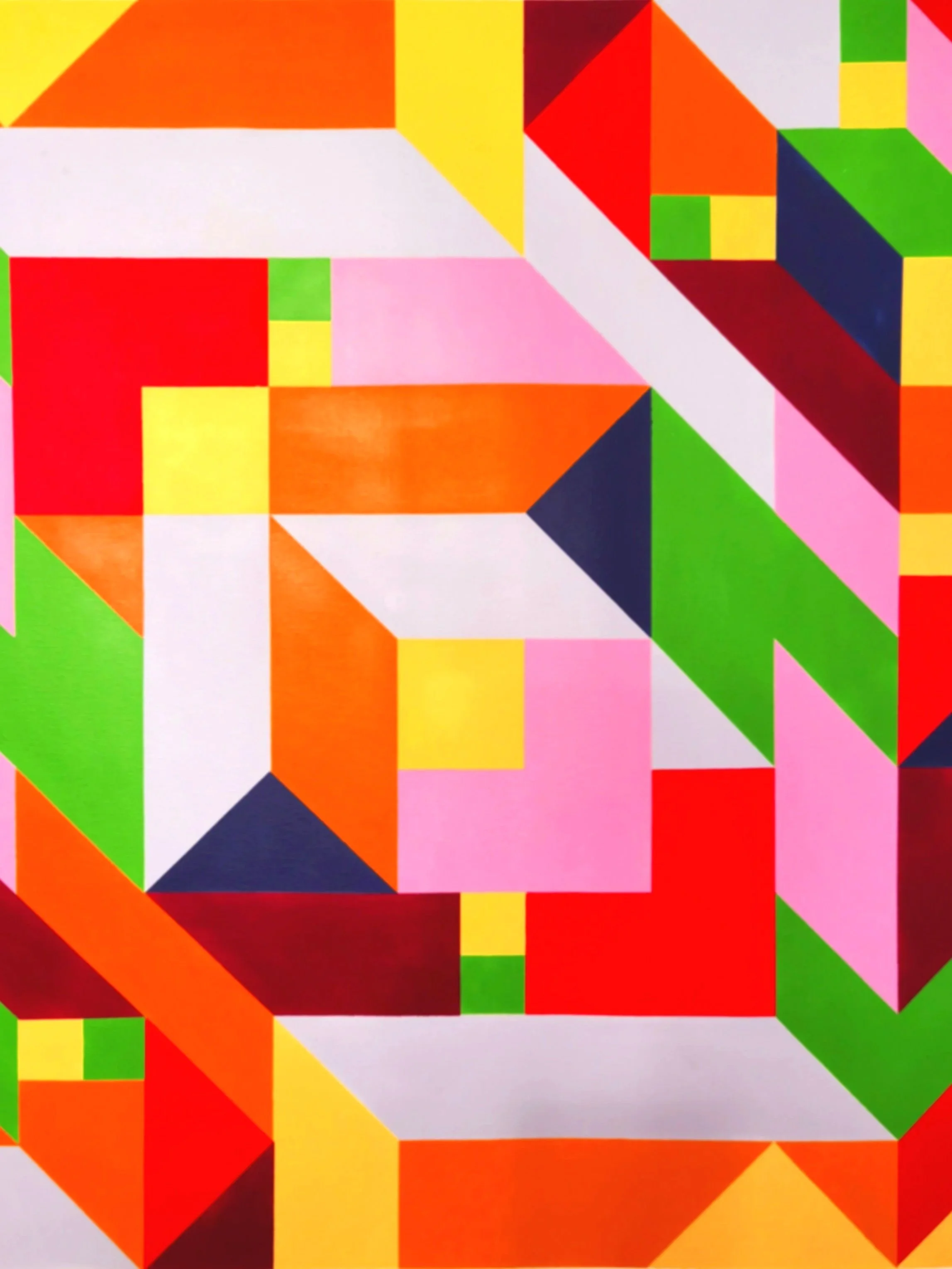Series goes back to the first Mural, exploring the simple effects of 3d on a flat surface.