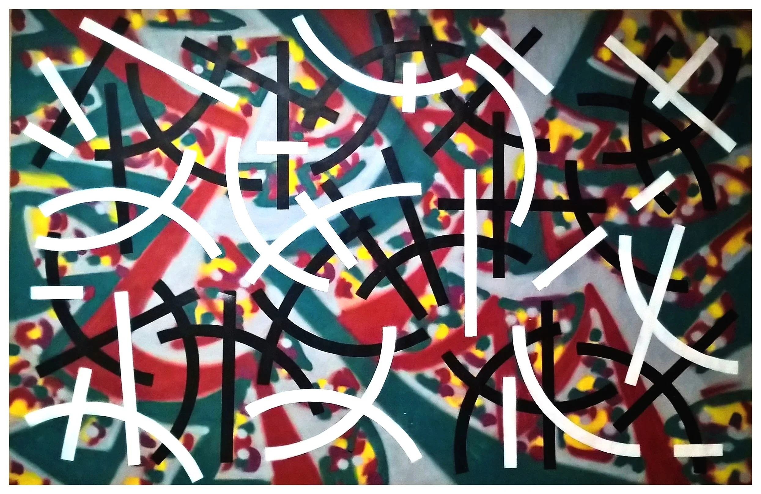  180x110 Acry spray on paper 2018