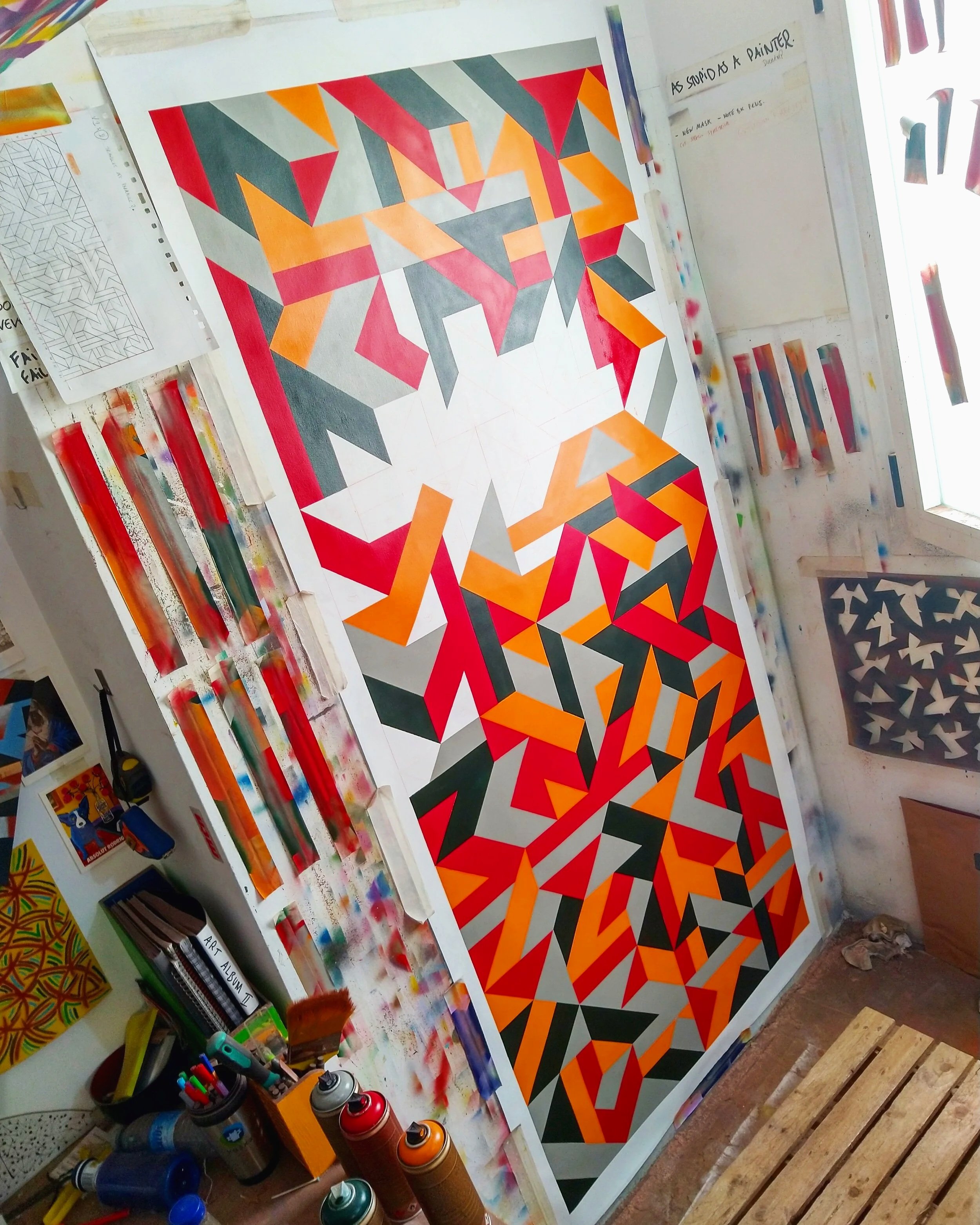 210x100 Acrylic spray on Canvas 2020