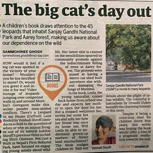 Mid-Day | A children’s book draws attention to the 45 leopards that inhabit Sanjay Gandhi National Park and Aarey forest.