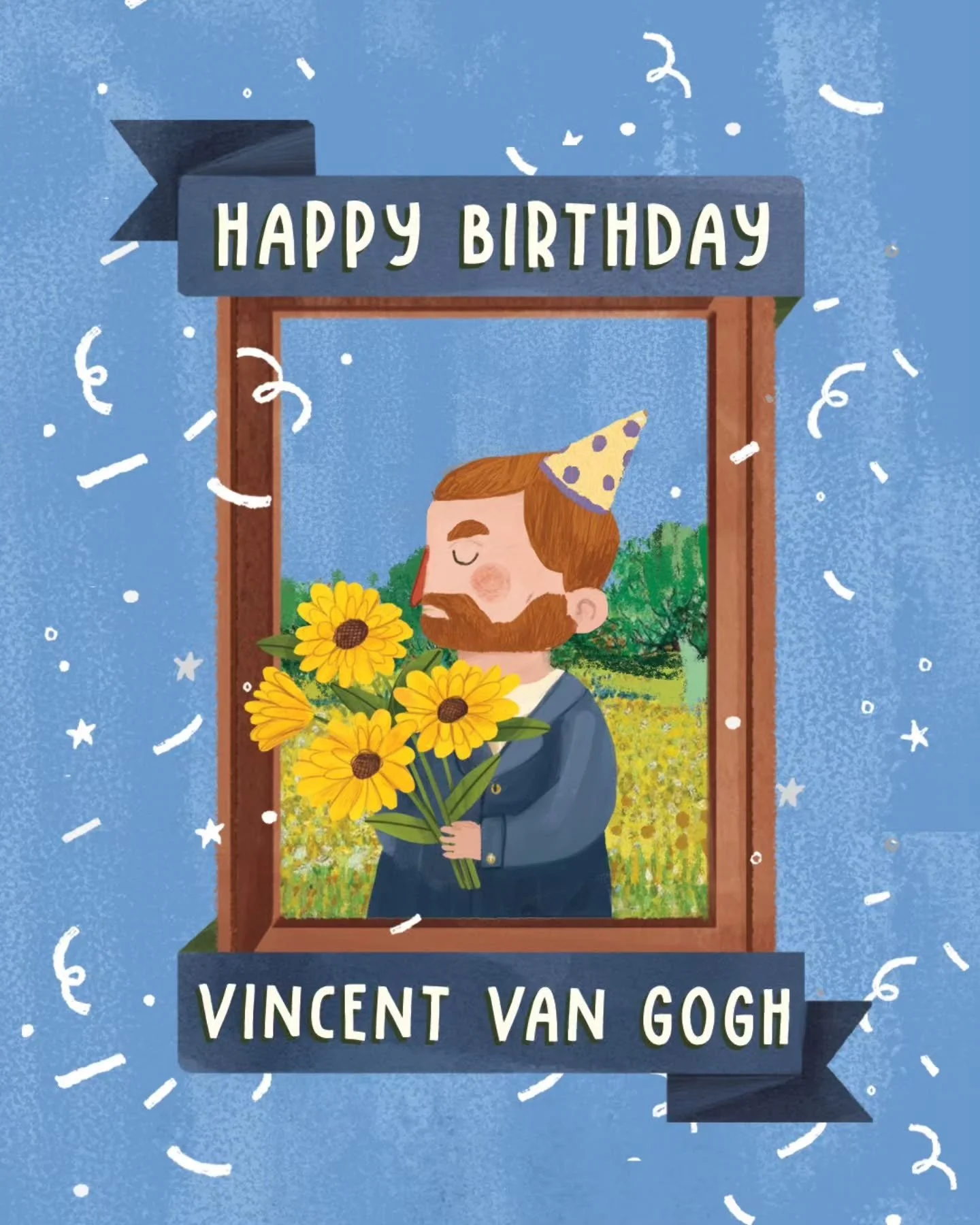 Did you know? Today is famous painter Van Gogh's birthday!

Did you also know? He loved painting ordinary things - like chairs, shoes, and sunflowers. 

To know more fun facts, order your copy of our book Grown Ups Who Never Stopped Drawing!

Happy B