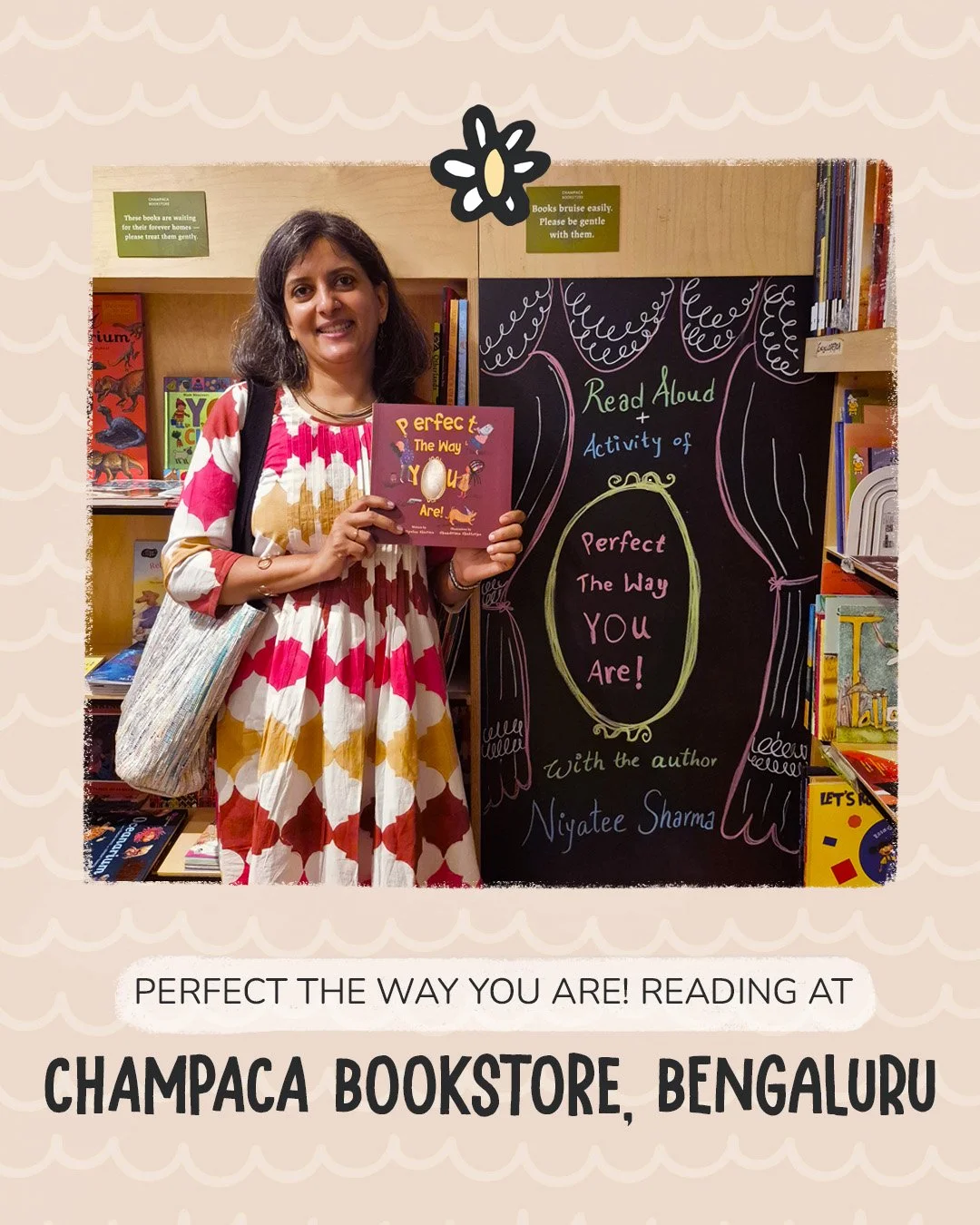 @niyaparikh held a delightful session at @champacabooks on Perfect the Way You Are, a book that celebrates the uniqueness of every child!