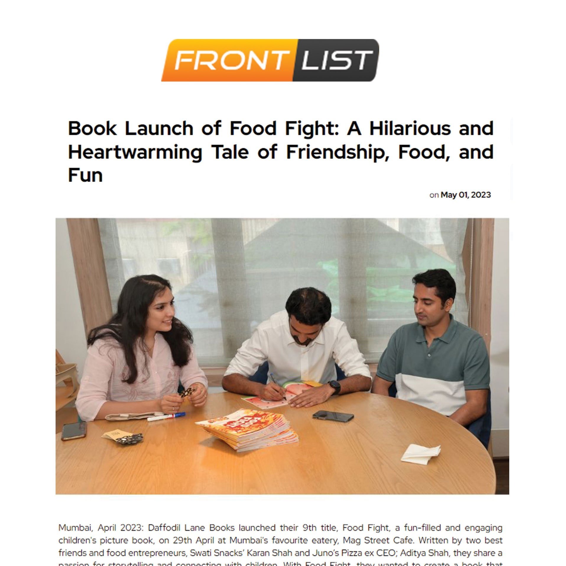 Front List | Book Launch of Food Fight