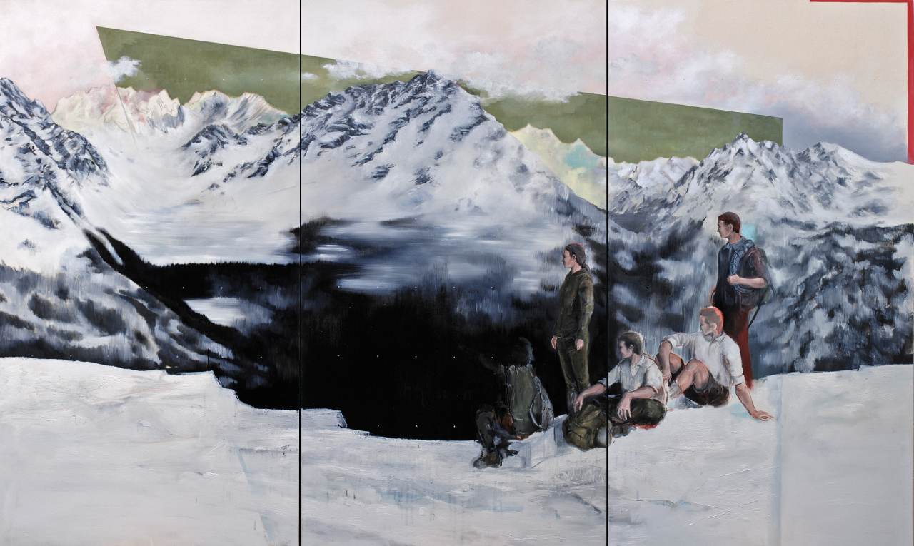Campo base, 2012, oil on canvas, 180x300 (private collection).