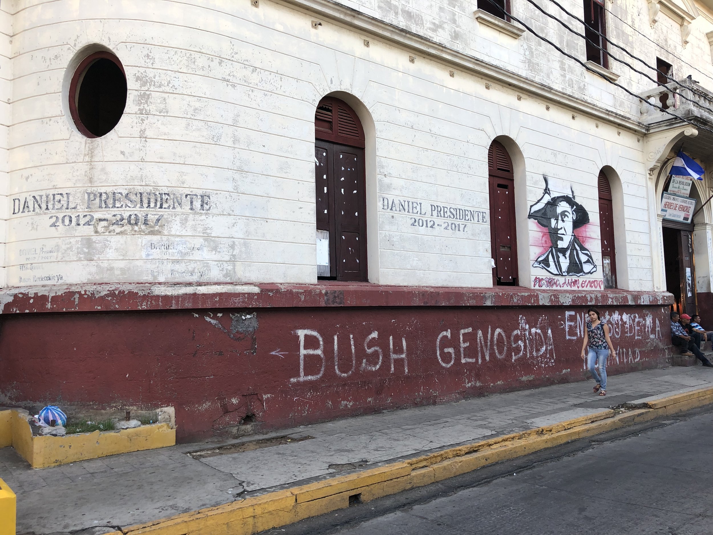 There’s a lot of politically-oriented graffiti around the city