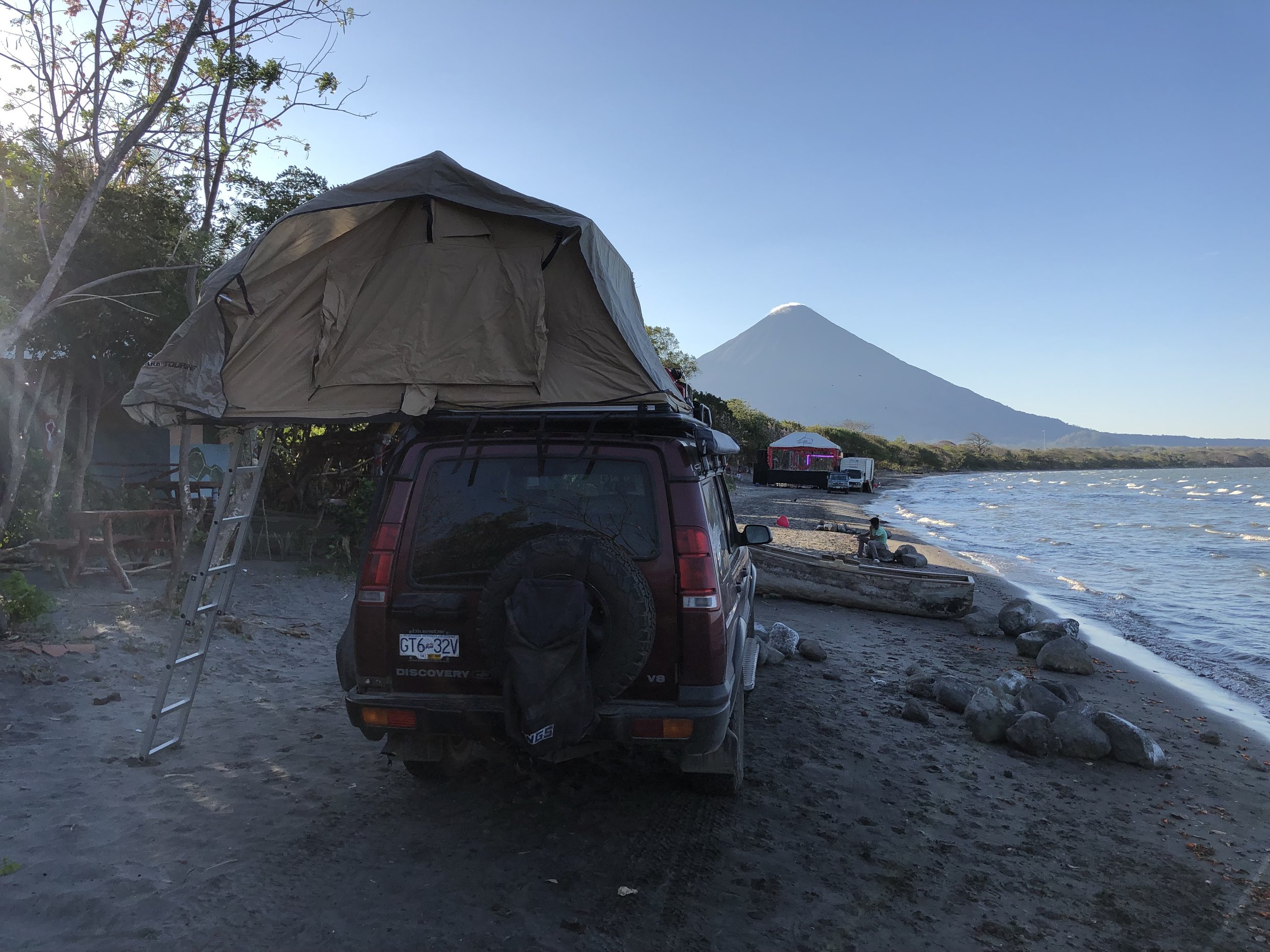 Our campsite for the few days we were on Ometepe