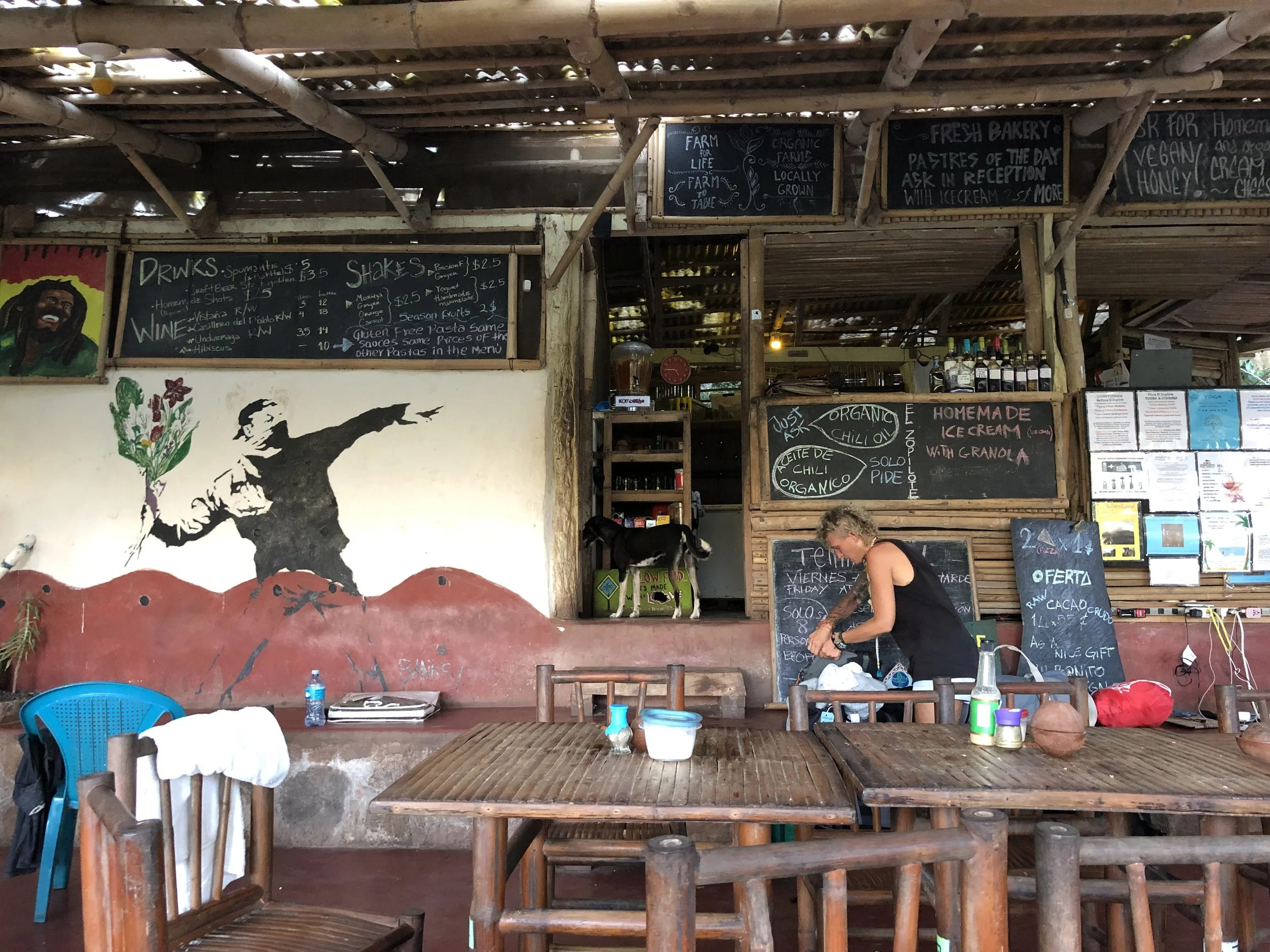 Zipolote hostel. Glad we didn’t stay there, a bit too hippy for me. But their food was great