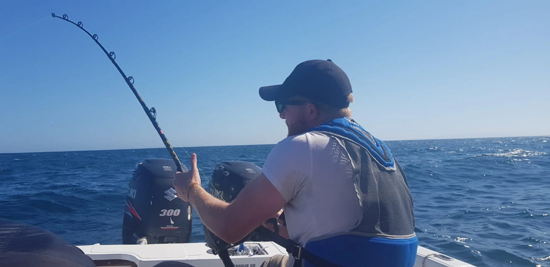What it’s all about: in the chair with a big fish on