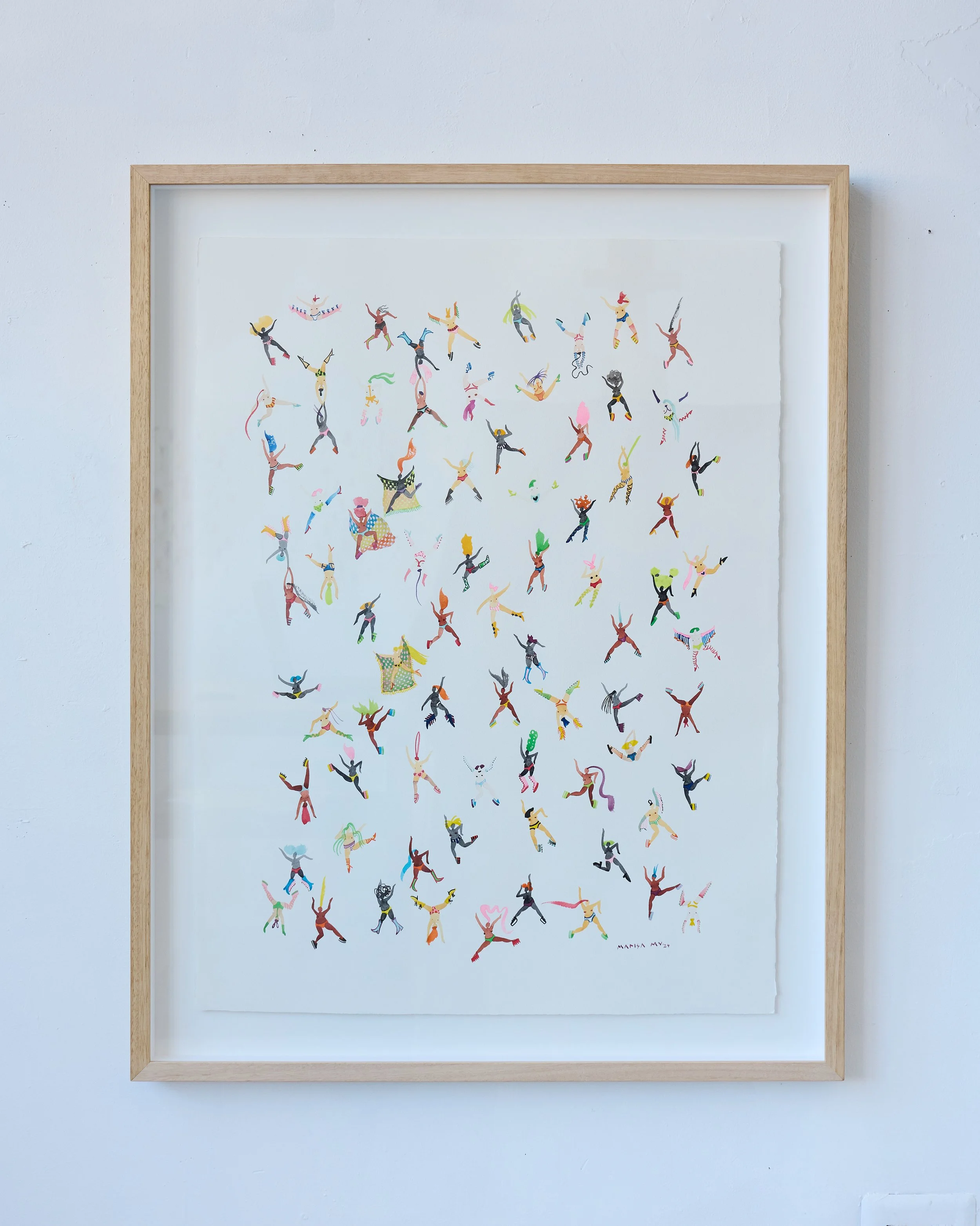 The Queens of Hearts  Marisa Mu  27.5 x 35 inches  Watercolour on French Coldpress Paper custom framed in Tasmanian Oak  $5500  .jpg