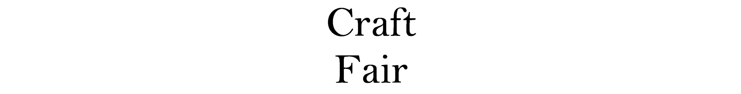 Craft Fair & Craft Cafe